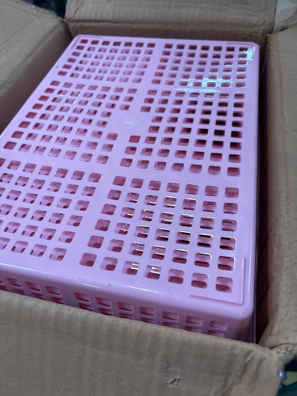 Photo 1 of CroBlissful 36 Pcs Colorful Plastic Classroom Baskets Bulk, 14" x 10" x 3"