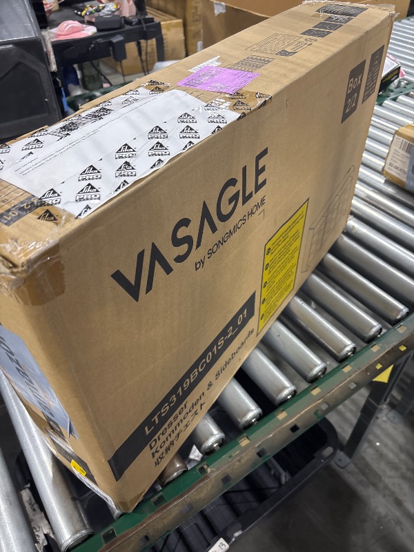 View 2 of VASAGLE 9-Drawer Dresser with LED Lights and Power Strip