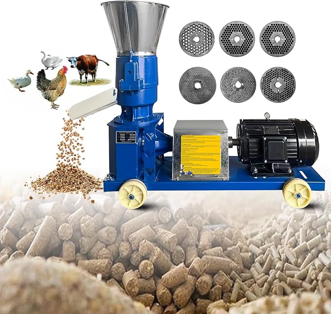 Photo 1 of 220V Pellet Grinder Machine 4 Head Rollers w/ 6 Grinding Discs