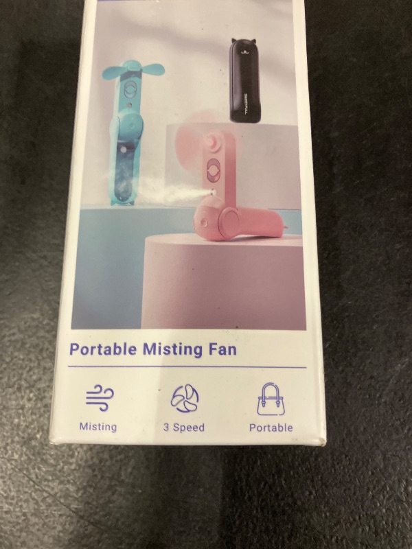 Photo 1 of SWEETFULL Misting Fan Portable, Handheld Personal Mister Fans, Small Fan Rechargeable, Mini Spray Water Mist,Kids Women Portable Fans For Travel, Outdoors, Hiking, Camping Home Office (Black)
