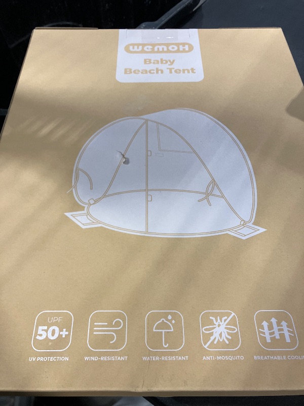 Photo 1 of Pop-Up Baby Beach Tent UPF 50+ with Mosquito Net, Rear Vent, Sand Pockets