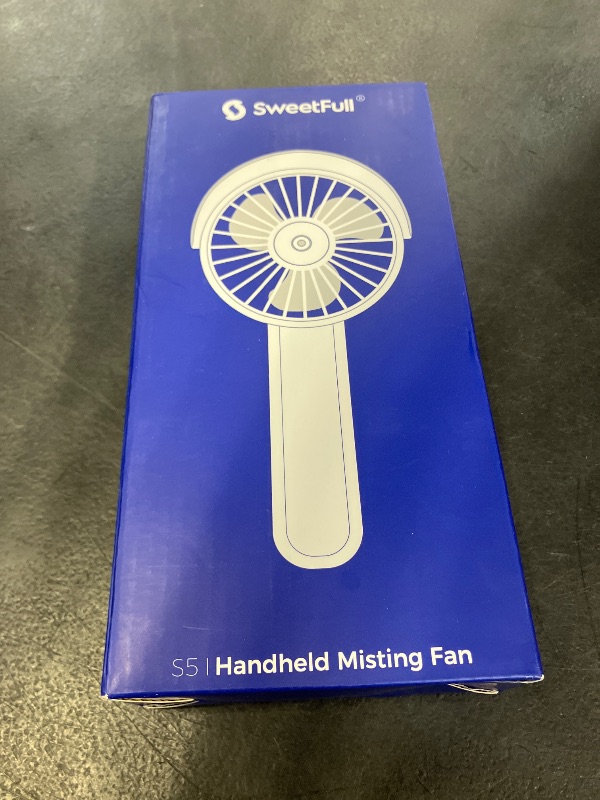 Photo 1 of SWEETFULL Portable Misting Fan, Blue, 3 Speeds