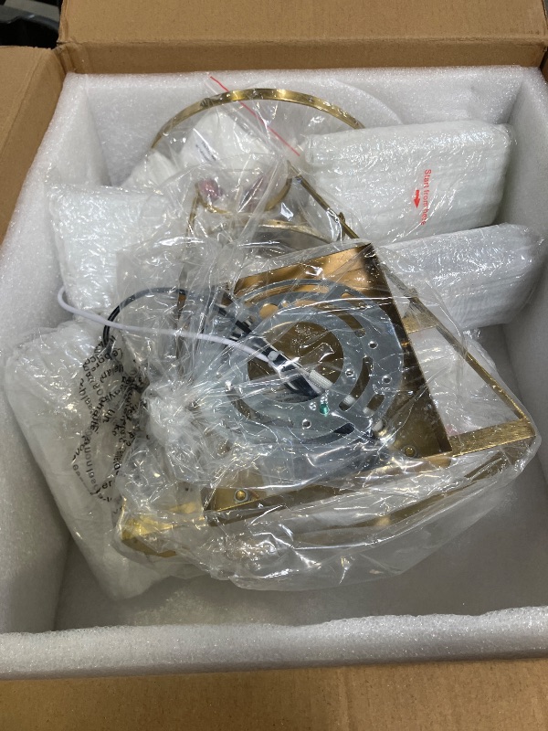 View 3 of BBLLWJ Crystal Wall Sconce Set of 2 - Gold Bathroom Vanity Light