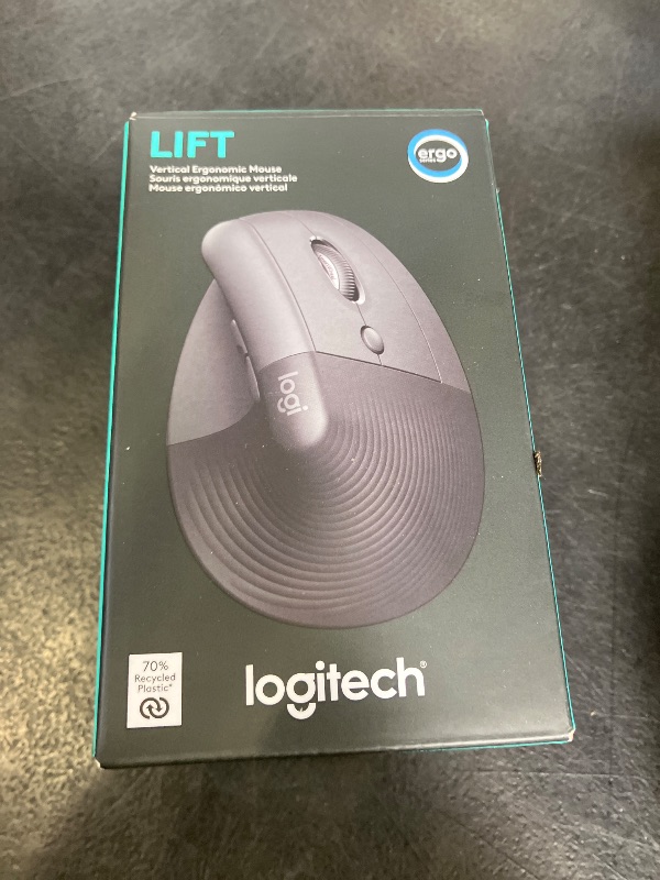 Photo 1 of Logitech Lift Vertical Ergonomic Mouse - Graphite