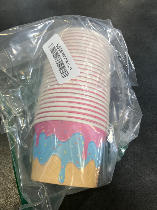 Photo 1 of Oitnlaughter Baseball Ice Cream Cups (24 Sets)