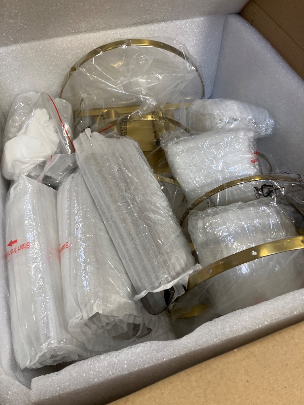 Photo 1 of BBLLWJ Crystal Wall Sconce Set of 2 - Gold Bathroom Vanity Light
