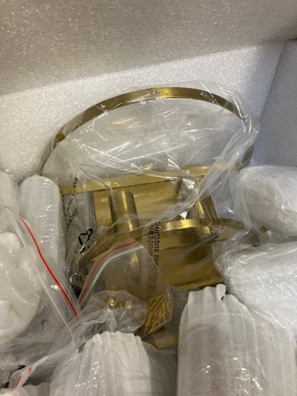 Photo 1 of BBLLWJ Crystal Wall Sconce Set of 2 - Gold Bathroom Vanity Light