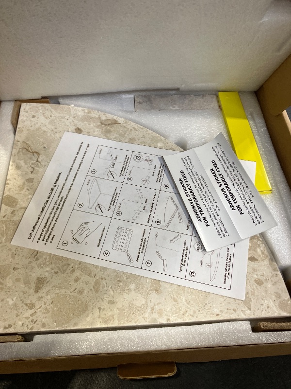 Photo 1 of Koville Italian Marble Corner Shower Shelf, 2-Layer