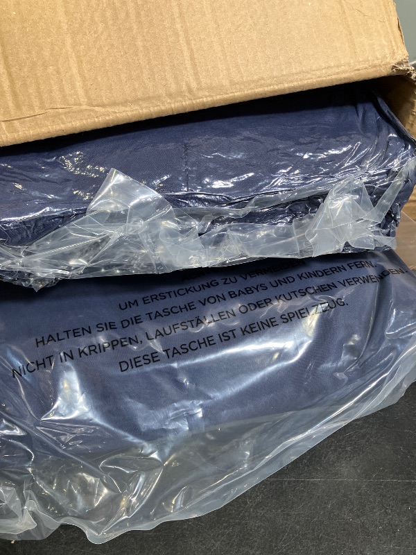Photo 1 of MUXHOMO 7-Piece Oversized King Comforter Set - Navy Blue