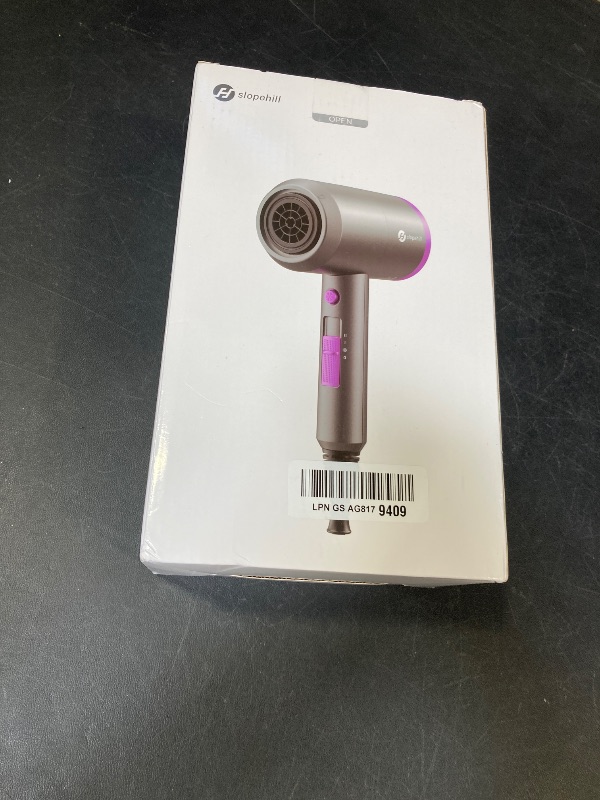 View 2 of Slopehill Ionic Hair Dryer with Concentrator and Diffuser - Matte Blue