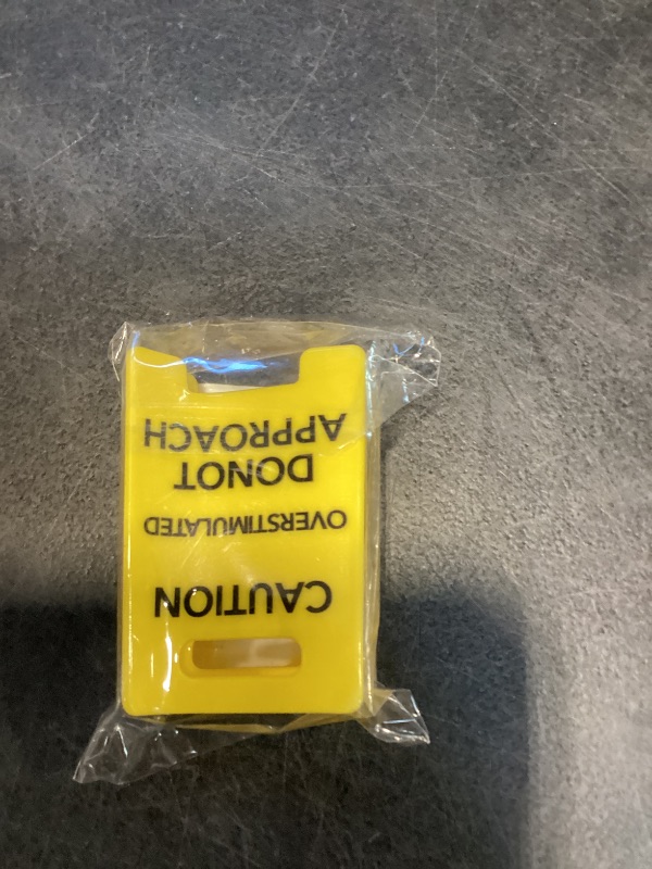 View 2 of NLWF Overstimulated Caution Sign Hair Claw Clip