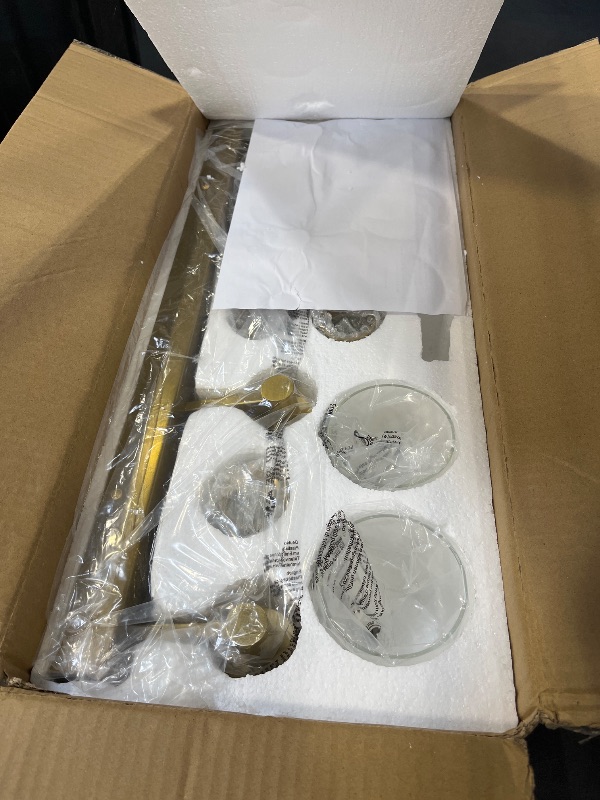 Photo 1 of SineRise Gold 4-Light Vanity Light with 3 Color Modes