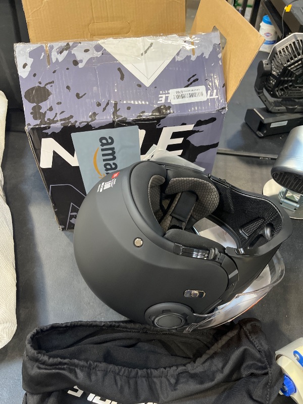 Photo 1 of Triangle Convertible Full Face Motorcycle Helmet DOT Approved for Men Women xxl