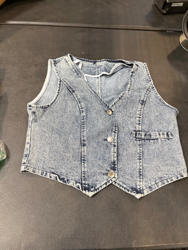 Photo 1 of sleeveless western vest denim size medium