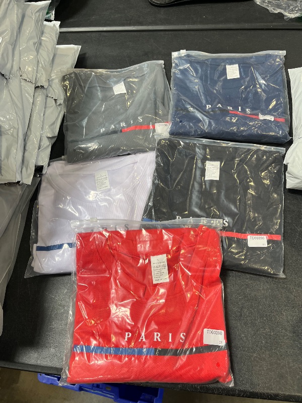 Photo 1 of 5 Pack Men's Quick Dry Athletic Shirts, Moisture Wicking Workout Tees
large