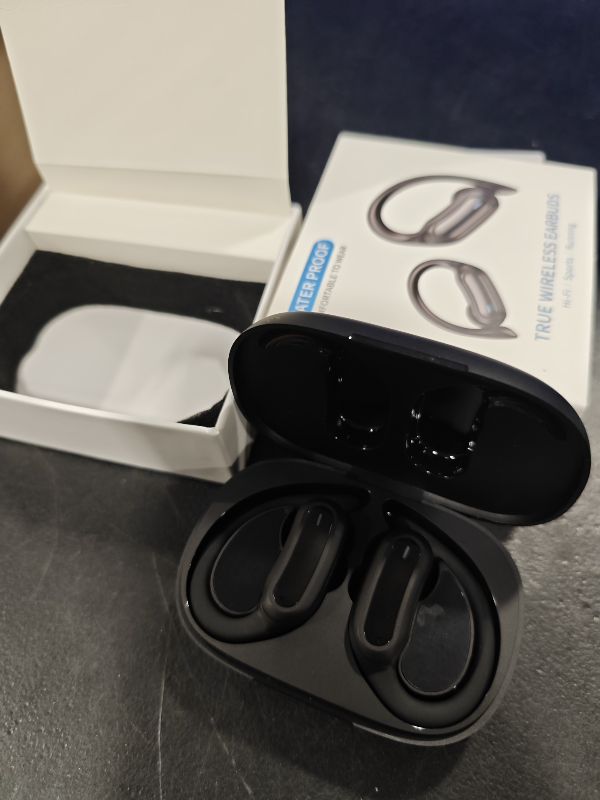 Photo 1 of Wireless Earbuds Bluetooth Headphones, 54H Playtime Stereo Over Ear Buds with ENC Noise Cancelling, LED Power Display, IPX7 Waterproof Sport Earphones with Earhooks for Running/Workouts (Black)