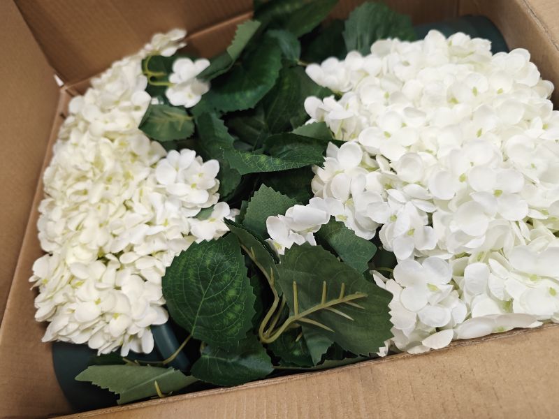 Photo 1 of QIANYUN Artificial Hydrangea Bush - 20 Inch Potted Plant