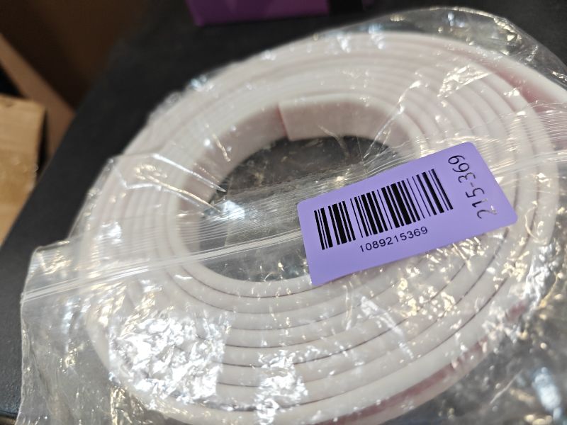 Photo 1 of JSIWOTH U-Shape TPE Edge Banding, White, 16.4 Ft x 1.0 In
