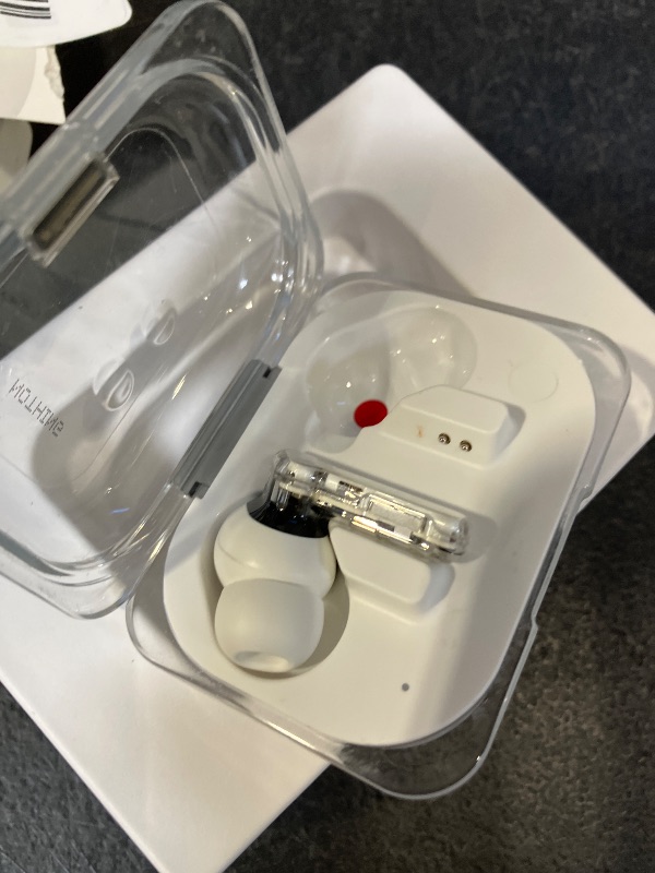 Photo 1 of Nothing Ear (a) Wireless Earbuds, 45dB Hybrid Noise Cancelling Earbuds, Hi-Res Audio, Advanced Equaliser, Dual Connect, 6 Mics, 42.5H Playtime Ear Buds Wireless Bluetooth, White