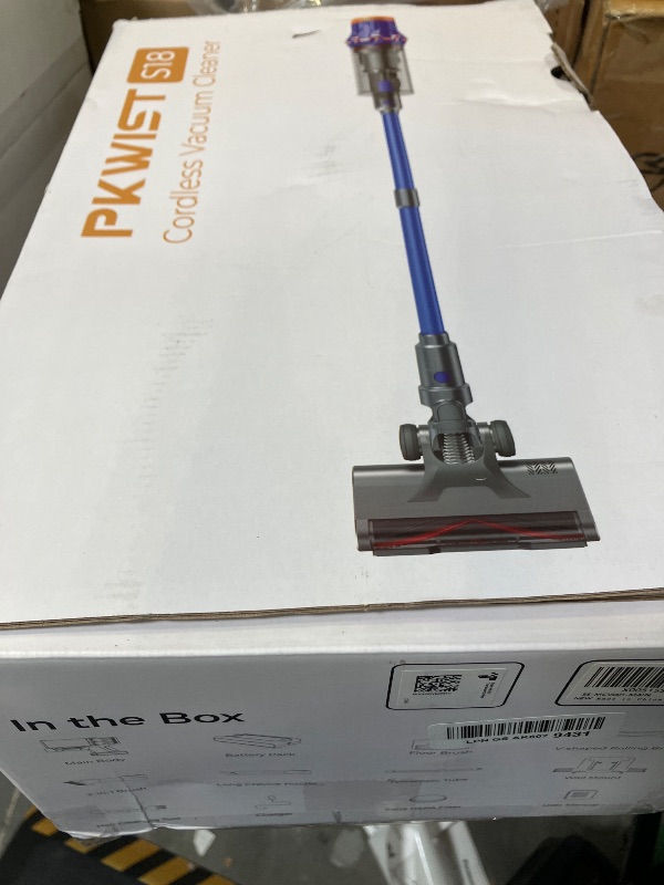 View 2 of PKWIST S18 Cordless Stick Vacuum Cleaner - Blue, 60KPa, 70 Min Runtime
