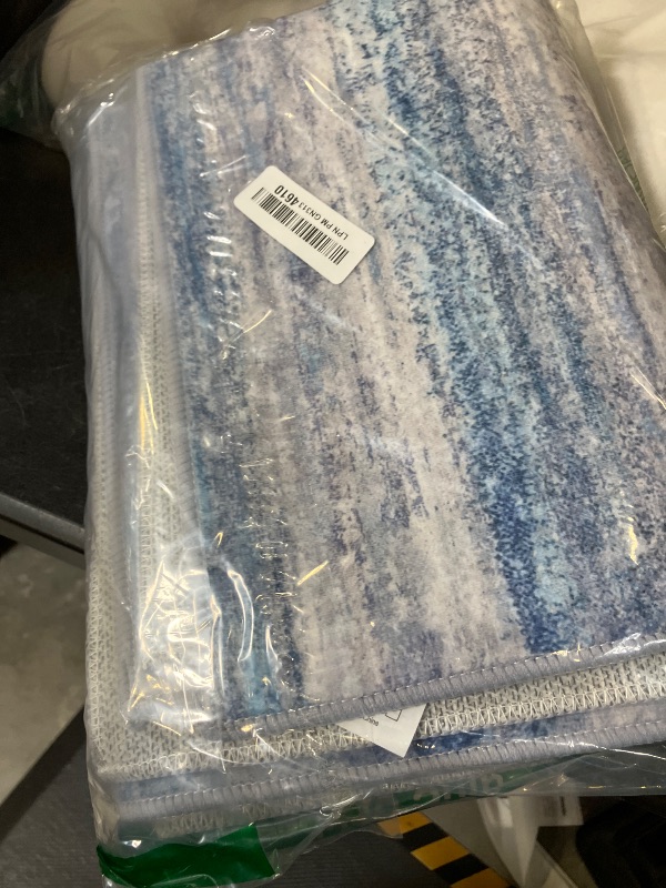 Photo 1 of KOZYFLY Modern Abstract Runner Rug - 2'x5' Striped, Washable, Non-Slip