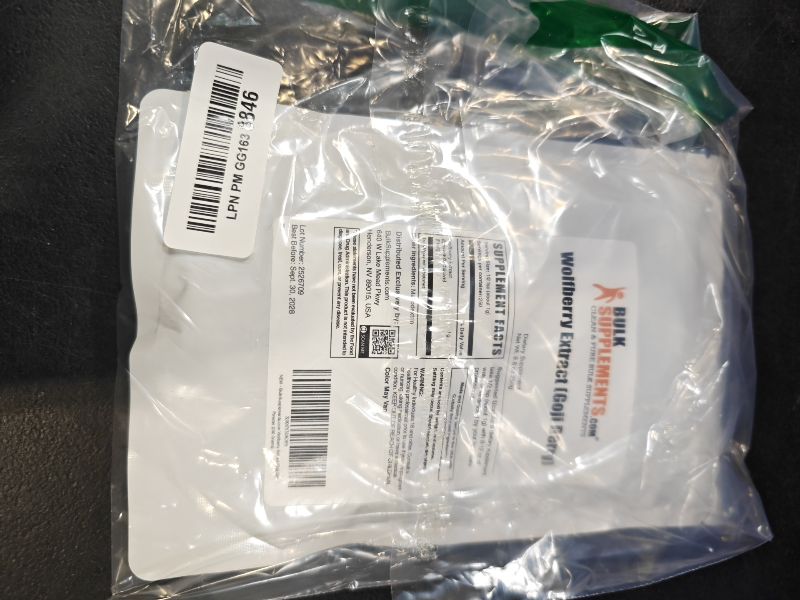 Photo 1 of BulkSupplements.com Wolfberry Extract Powder - Goji Berry Supplement, 250g