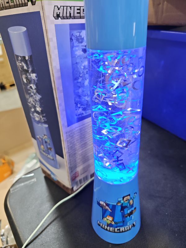 Photo 1 of Paladone Minecraft Glitter Flow Lamp
