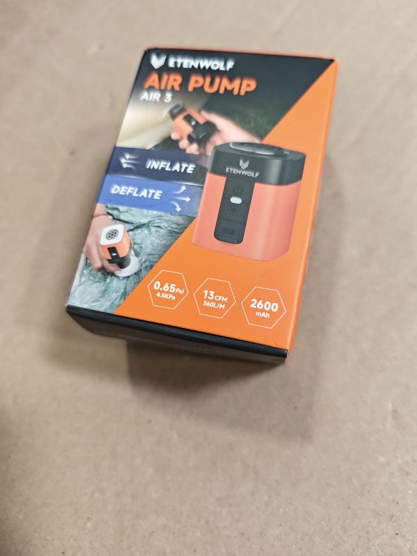 Photo 1 of ETENWOLF AIR 3 Portable Air Pump with 2600mAh Battery & Camping Light