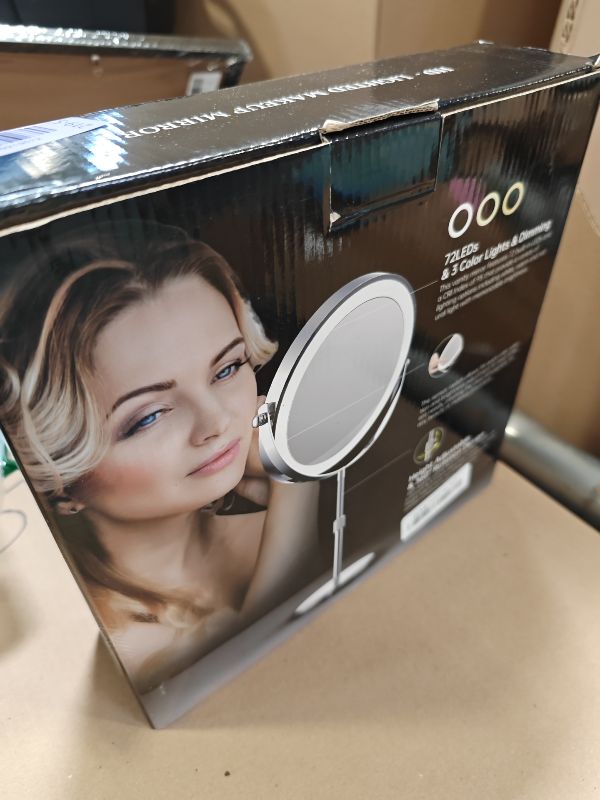 View 2 of Dienmern Makeup Mirror, 1X/20X Rechargeable Vanity Mirror with Lights