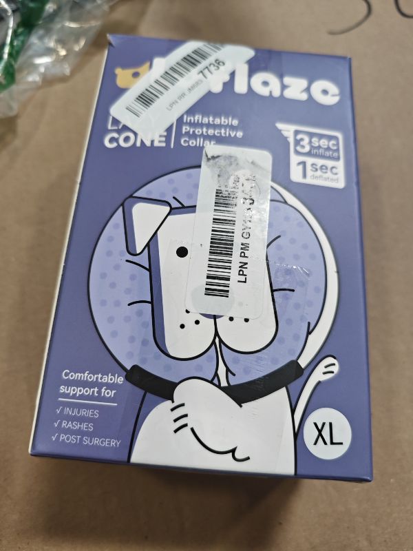 Photo 1 of Loflaze Soft Inflatable Dog Cone Collar - Grey, XL