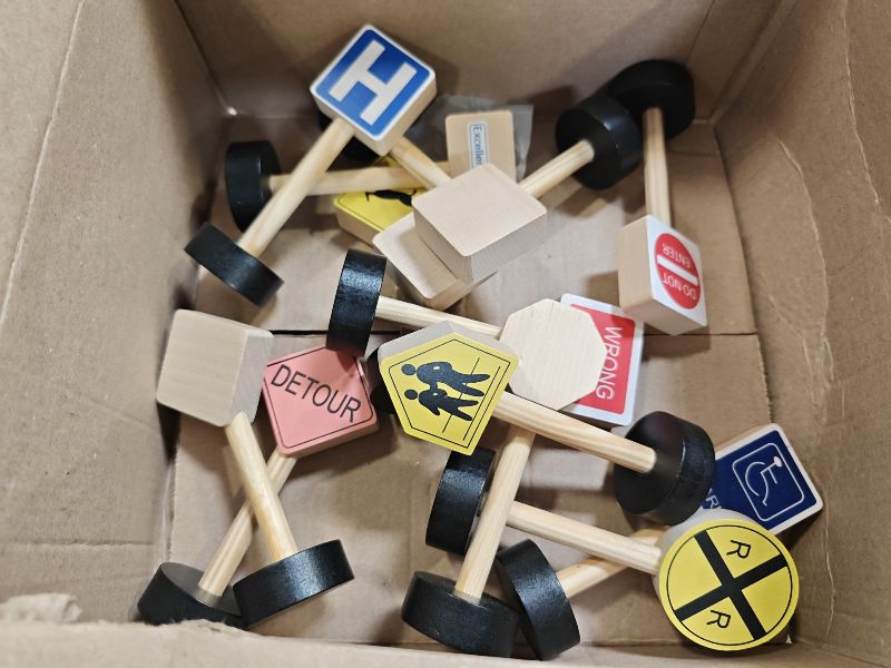 Photo 1 of Excellerations Wooden Street Signs Playset - 15 Pieces