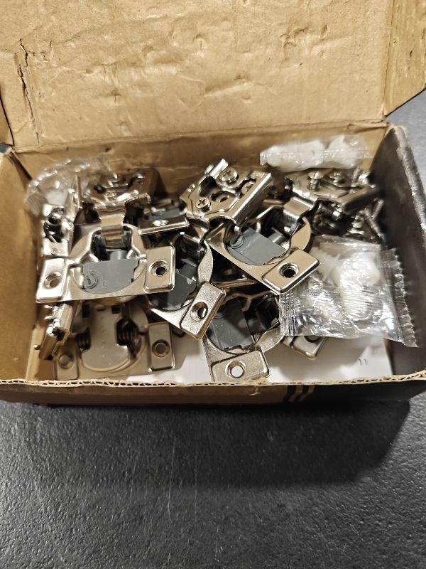 Photo 1 of Chibery 10 Pack 5/8" Overlay Concealed Cabinet Hinges