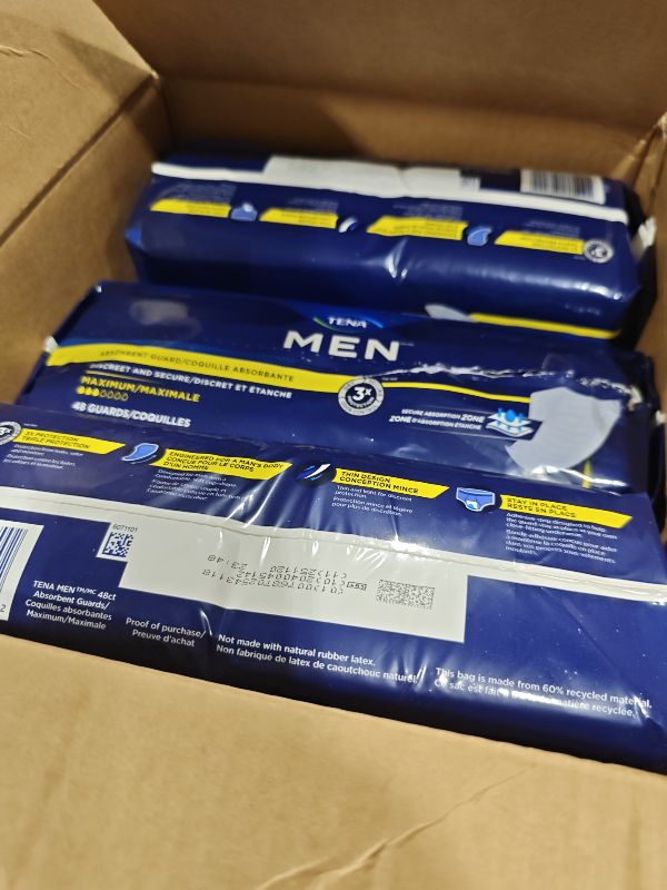 Photo 1 of TENA Men Maximum Guards Incontinence Pads 144 ct