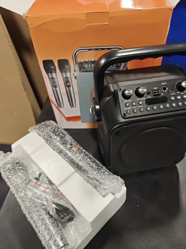 Photo 1 of CYY Karaoke Machine, Portable Bluetooth Speaker with 2 Wireless Microphones