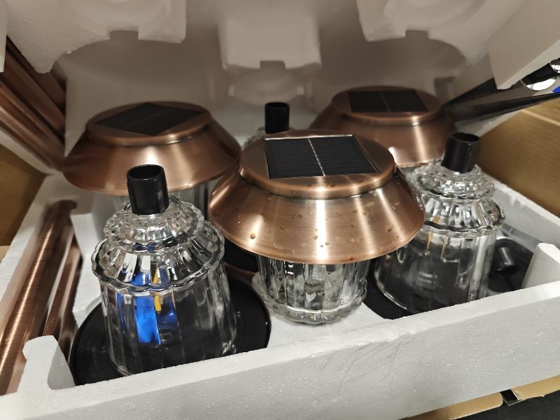 Photo 1 of XMCOSY+ Solar Pathway Lights, 6 Pack, Copper