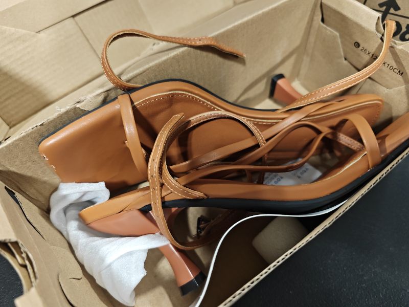 Photo 1 of PiePieBuy Women's Kitten Heel Square Open Toe Sandals