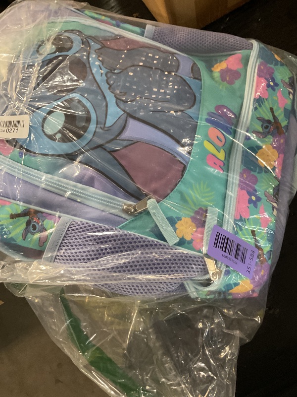 View 2 of **ONLY THE BACKPACK AND THE WATER BOTTLE** Bioworld Lilo & Stitch Backpack Set