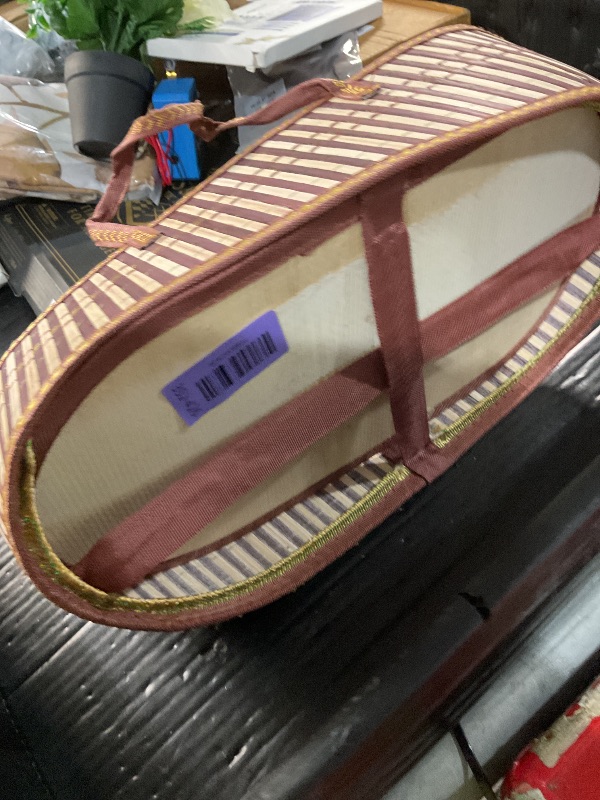 View 3 of ***MISSING TOO, LOOKS BROKEN***Handmade Bamboo Picnic Basket, Portable Foldable Outdoor Picnic Box for Beach Camping | Natural Snack Storage | Fruit Basket(Coffee)