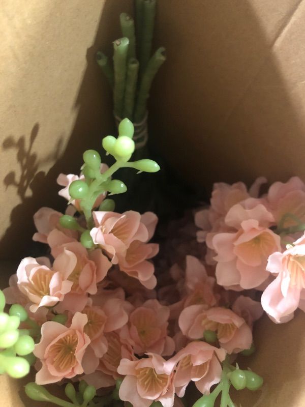 View 3 of ***STOCK PHOTO FOR REFERENCE ONLY***UUXX 5 PCS Artificial Orchid Stems 35.4" Light Pink Silk Flowers
