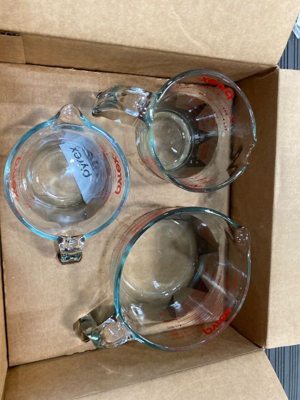 View 3 of **SEE NOTES**Pyrex 3-Pack Glass Measuring Cups Set (1, 2 & 4 Cup)