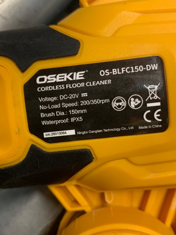 View 3 of **ACCESSORIES MISSING**OSEKIE Brushless Cordless Power Spin Scrubber - 6", DeWalt 20V Compatible