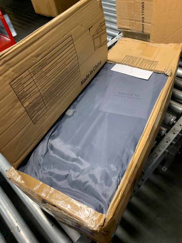 View 2 of ****USED UNKOWN IF MISSING PIECES****
Foldable Baby Playpen 50"X50",Play pen for Babies and Toddlers, Portable Playpen, Kids Collapsible Indoor and Outdoor Fence with Visible Mesh,Safety Area Travel PlayYard with Mat Storage Bags,Handlers