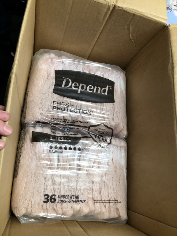 View 2 of ***PARTIAL SET - PRICE ADJUSTED*** Depend Fresh Protection Women's Incontinence Underwear, Large, 72 Count