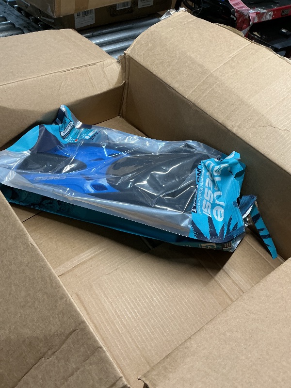 View 2 of ***DAMAGED - SEE NOTES/PICTURES*** Cressi Tonga Short Adjustable Open Heel Fins, Black/Blue, L/XL