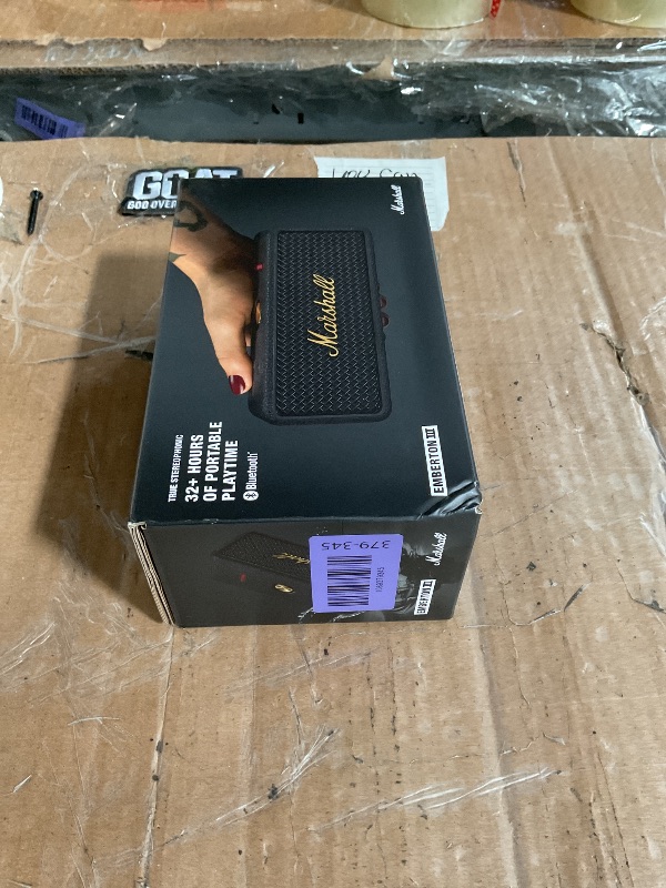 View 2 of ***FACTORY SEALED***Marshall Emberton III Portable Bluetooth Speaker - Black & Brass