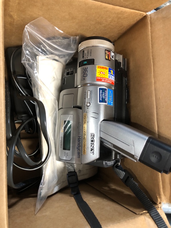 View 2 of ***STOCK PHOTO REFERENCE ONLY***Sony 8mm Video Tape Player Vintage Camcorder Bundle w/ USB, Nightshot, LCD