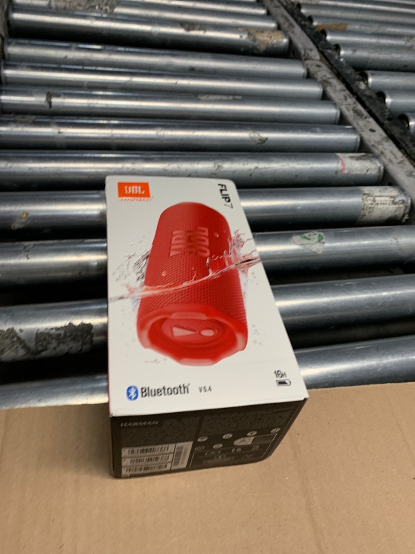 View 1 of ***FACTORY SEALED***JBL Flip 7 JBLFLIP7REDAM Portable Bluetooth Speaker, Red