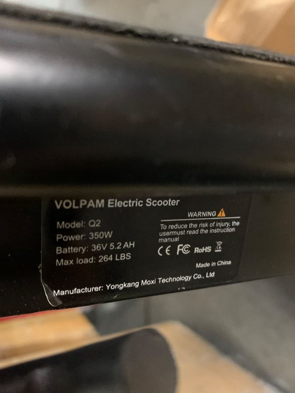 View 6 of **Parts Only** VOLPAM Electric Scooter - 350W Motor, 19 MPH, 15 Mile Range