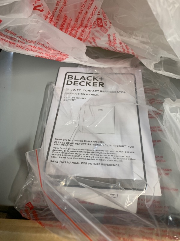 View 2 of **PARTS ONLY** BLACK+DECKER 1.7 Cu.Ft. Compact Refrigerator