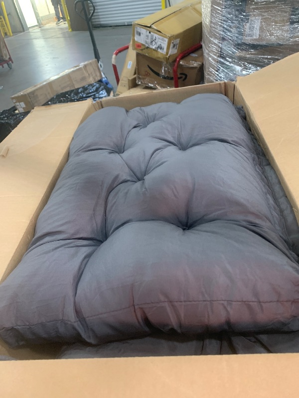 View 4 of *****CUSHION ONLY , NO SWING *** *** BFWHQ 5" Thick Waterproof Porch Swing Cushion 70 x 40 in 3 Seater Replacement Outdoor Swing Cushions with Back Support Patio Swing Cushion for Outdoor Bench Furniture